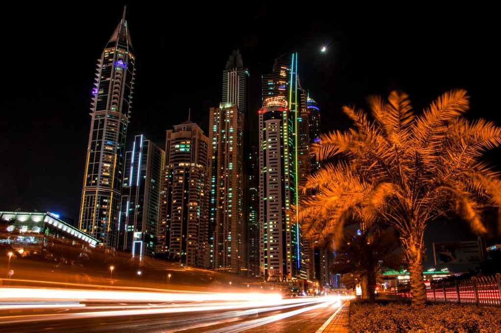 timelapse photo of high rise concrete buildings